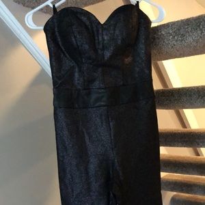Bebe Sweetheart Tie Back Jumpsuit